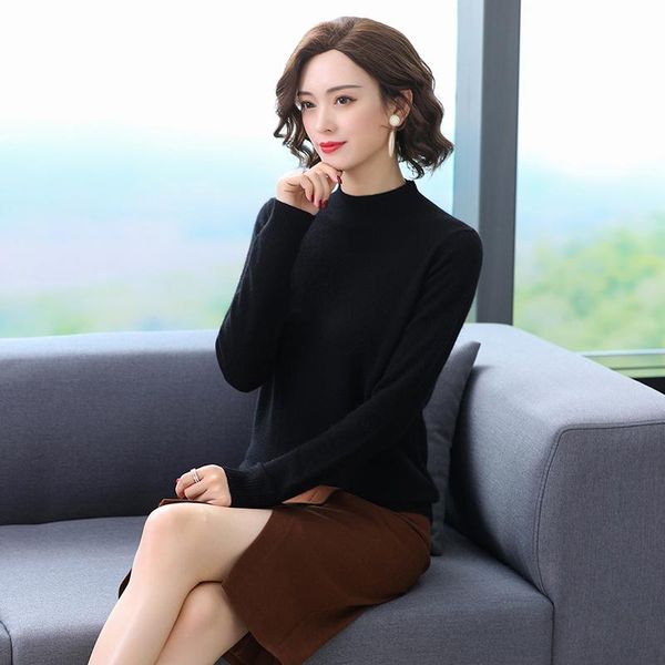 women's sweaters black red pink gray camel sheep wool pullover sweater women winter autumn soft cozy mock neck woolen knitted plain kni, White;black
women's sweaters black red pink gray camel sheep wool pullover sweater women winter autumn soft cozy mock neck woolen knitted plain kni, White;black