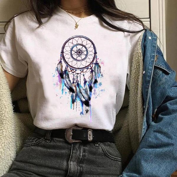 women clothes lady tees graphic feather watercolor office work style 90s summer fall clothing female t shirt womens t-shirt, White
women clothes lady tees graphic feather watercolor office work style 90s summer fall clothing female t shirt womens t-shirt, White