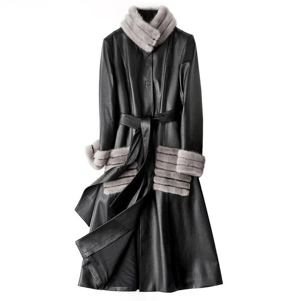 women's leather & faux autumn winter jacket women korean real genuine vintage collar sheepskin coat female zt1750, Black
women's leather & faux autumn winter jacket women korean real genuine vintage collar sheepskin coat female zt1750, Black