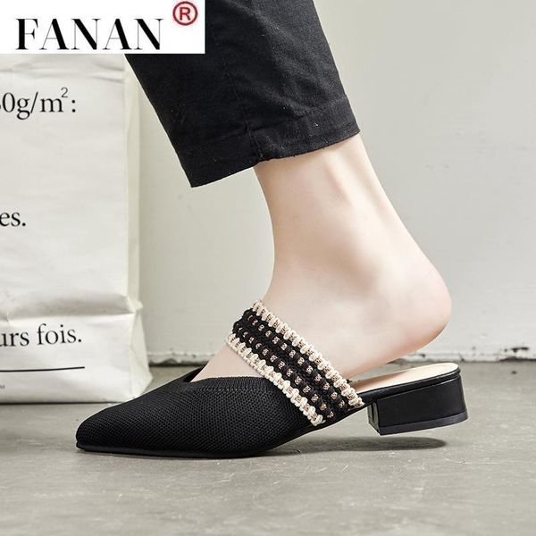 new women slippers spring summer weave elastic band shoes woman mules shoes pointed half slippers square heel outside slides, Black
new women slippers spring summer weave elastic band shoes woman mules shoes pointed half slippers square heel outside slides, Black