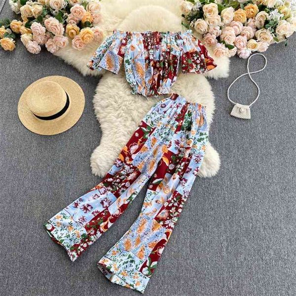 holiday style women clothing set summer fashion short sleeve slash neck crop + elastic waist wide leg pants 2 piece 210603, White
holiday style women clothing set summer fashion short sleeve slash neck crop + elastic waist wide leg pants 2 piece 210603, White