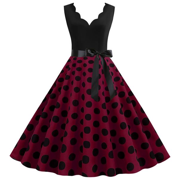 2021 women summer dress vintage sleeveless rockabilly dress robe femme sundress vestidos plus size polka dot party dress#j30 9d9l, Black;gray
2021 women summer dress vintage sleeveless rockabilly dress robe femme sundress vestidos plus size polka dot party dress#j30 9d9l, Black;gray