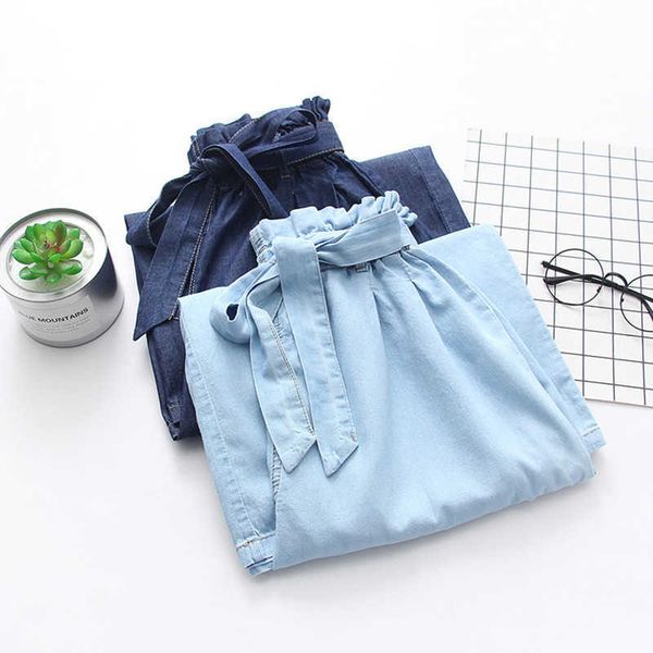 women's jeans pants wide leg women korean fashion summer thin kawaii frill bow sashes high waist denim ankle length loose z7la, Blue
women's jeans pants wide leg women korean fashion summer thin kawaii frill bow sashes high waist denim ankle length loose z7la, Blue