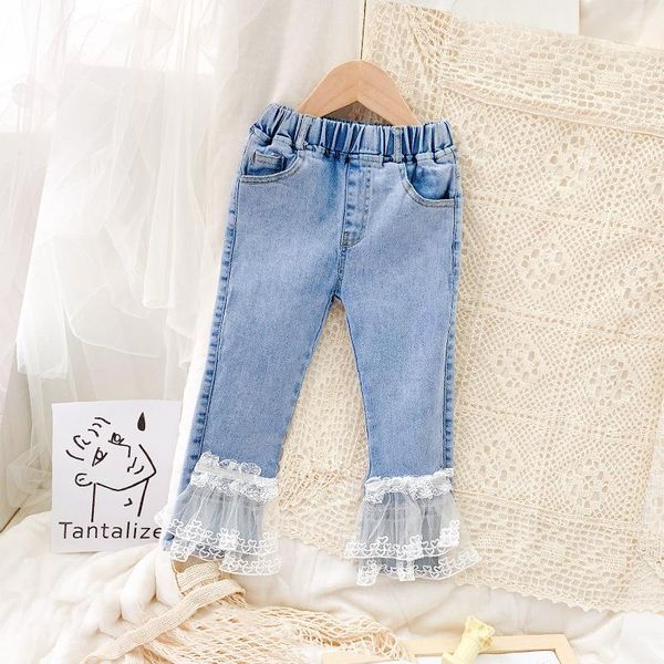 trousers 2021 autumn children's trousers, girls, baby lace stitching jeans, middle and small mid-waist elastic pants, Blue
trousers 2021 autumn children's trousers, girls, baby lace stitching jeans, middle and small mid-waist elastic pants, Blue