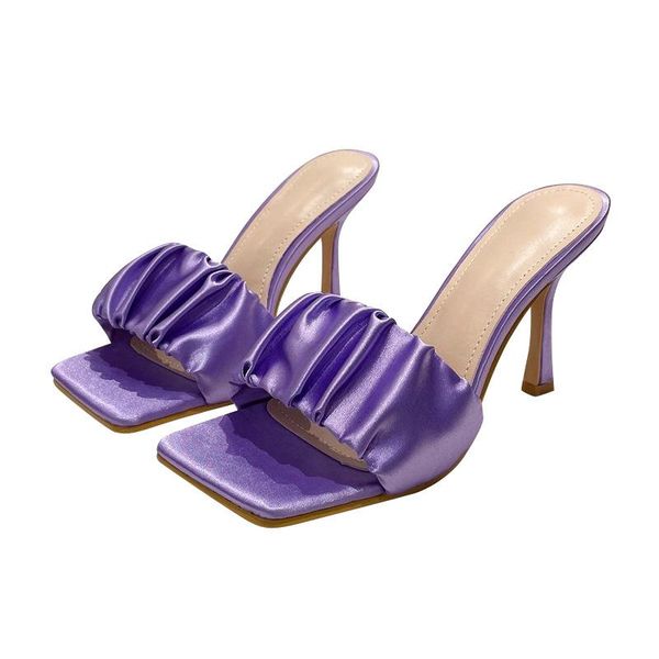 fashion women shoes summer candy colors solid pleated slippers square toe pu slides outside black size35-42
fashion women shoes summer candy colors solid pleated slippers square toe pu slides outside black size35-42