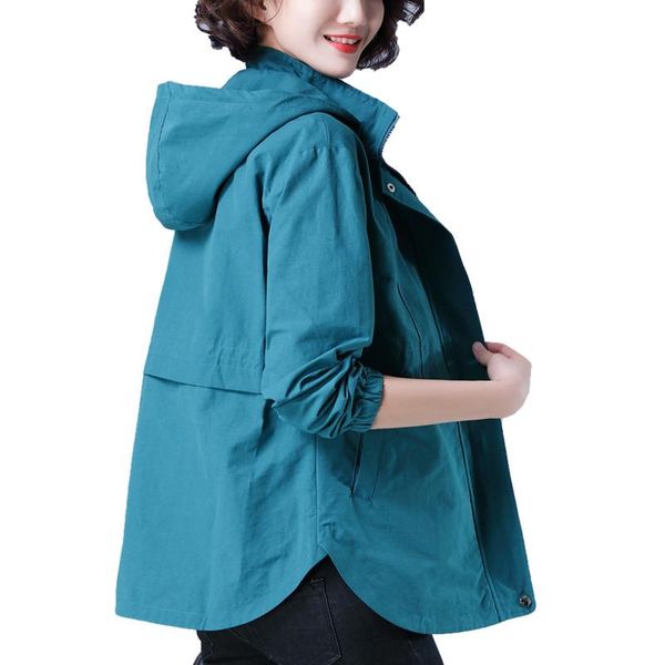 women's jackets plus size m-5xl coats 2021 fashion solid hooded outerwear loose large short coat windbreaker female j44, Black;brown
women's jackets plus size m-5xl coats 2021 fashion solid hooded outerwear loose large short coat windbreaker female j44, Black;brown