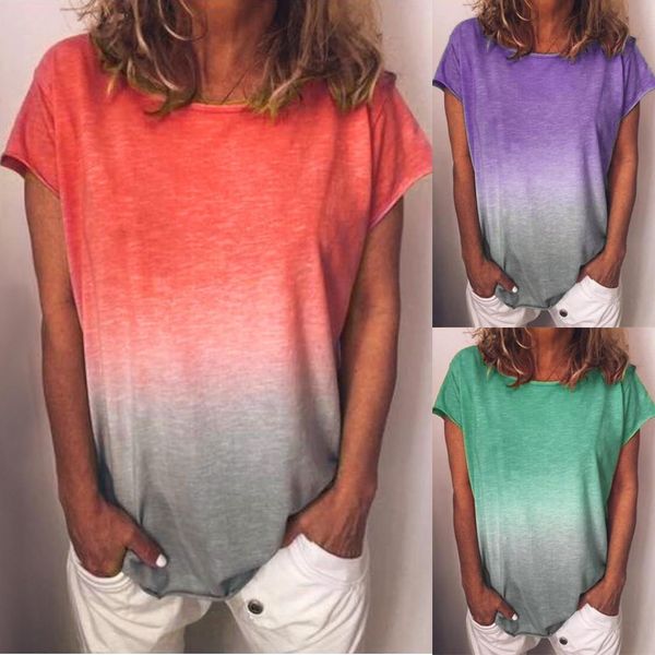new tshirt women harajuku casual gradient color short sleeved t-shirt tunic poleras camiseta mujer women t shirt haut, White
new tshirt women harajuku casual gradient color short sleeved t-shirt tunic poleras camiseta mujer women t shirt haut, White