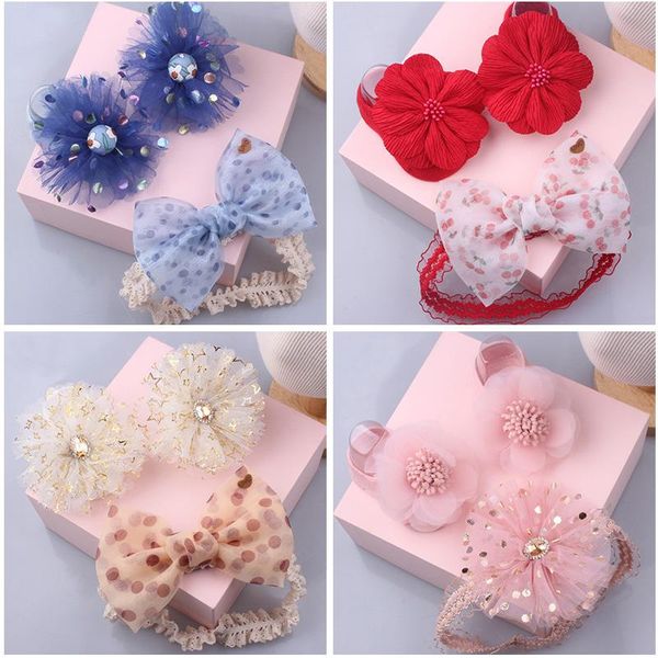 hair accessories 2pcs/set cute baby girl headband socks set lace flower bows crown born headbands girls hairband turban, Slivery;white
hair accessories 2pcs/set cute baby girl headband socks set lace flower bows crown born headbands girls hairband turban, Slivery;white