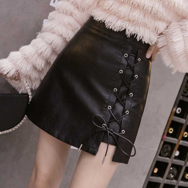 black bandage high waist autumn winter shorts skirts zipper fly casual pu mini leather women fashion a-line 210615
black bandage high waist autumn winter shorts skirts zipper fly casual pu mini leather women fashion a-line 210615