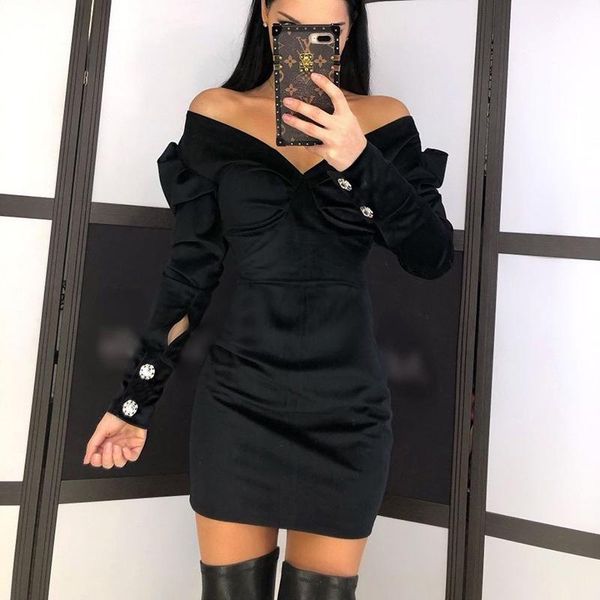 casual dresses avv 2021 autumn women fashion solid color slim dress off shoulder deep v-neck long sleeve skinny party, Black;gray
casual dresses avv 2021 autumn women fashion solid color slim dress off shoulder deep v-neck long sleeve skinny party, Black;gray