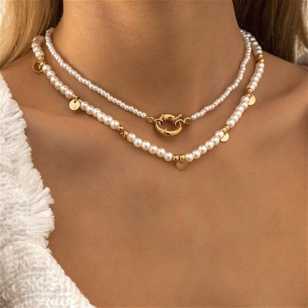 chokers elegant simulated pearl choker necklace beads white statement layered for women fashion jewelry, Golden;silver
chokers elegant simulated pearl choker necklace beads white statement layered for women fashion jewelry, Golden;silver