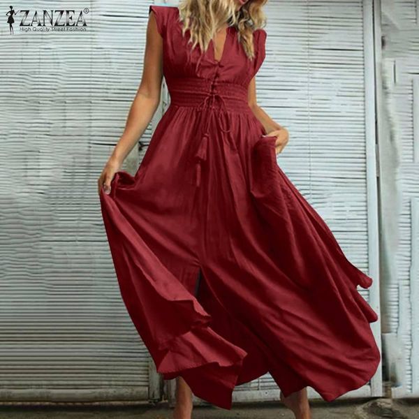 casual dresses bohemian high split dress women's summer sundress zanzea 2021 sleeveless v neck maxi vestidos female waist robe oversize, Black;gray
casual dresses bohemian high split dress women's summer sundress zanzea 2021 sleeveless v neck maxi vestidos female waist robe oversize, Black;gray