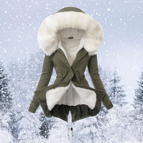 women's wool & blends ladies winter faux fur lining hooded long sleeve thicken plus cashmere overcoat jacket medium removable parka coa, Black
women's wool & blends ladies winter faux fur lining hooded long sleeve thicken plus cashmere overcoat jacket medium removable parka coa, Black