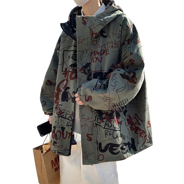 men's jackets graffiti jacket mens hip hop oversized hooded street wear japanese fashion college printed streetwear loose casual zipper, Black;brown
men's jackets graffiti jacket mens hip hop oversized hooded street wear japanese fashion college printed streetwear loose casual zipper, Black;brown