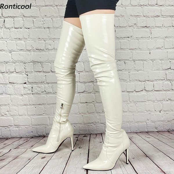 boots ronticool 2021 girl spring thigh shiny stiletto heels pointed toe beautiful beige party shoes women us size 5-15, Black
boots ronticool 2021 girl spring thigh shiny stiletto heels pointed toe beautiful beige party shoes women us size 5-15, Black