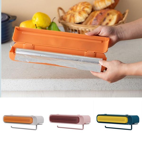 kitchen storage & organization 3 in 1 punch-fixing food wrap dispenser cutter foil cling film plastic sharp holder
kitchen storage & organization 3 in 1 punch-fixing food wrap dispenser cutter foil cling film plastic sharp holder