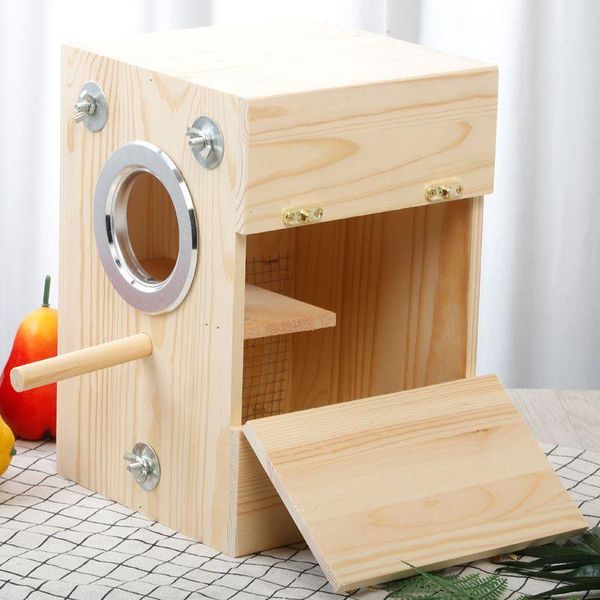 small bird parrot breeding wooden square box household bird supplies simple cage hatching wooden box with window
small bird parrot breeding wooden square box household bird supplies simple cage hatching wooden box with window