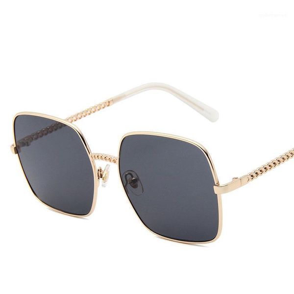 trend women's sunglasses ladies square big frame metal fashion glasses shades for women, White;black
trend women's sunglasses ladies square big frame metal fashion glasses shades for women, White;black