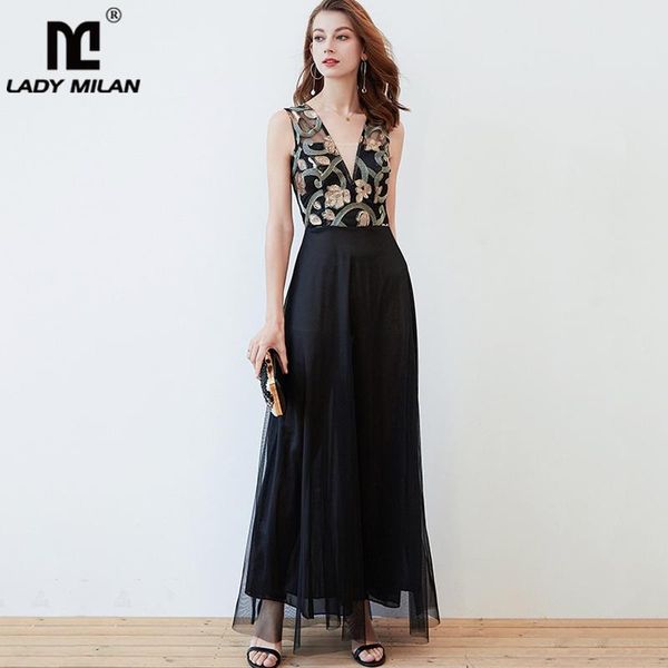 casual dresses women's runway v neck sleevless sequined layered patchwork elegant long party prom, Black;gray
casual dresses women's runway v neck sleevless sequined layered patchwork elegant long party prom, Black;gray