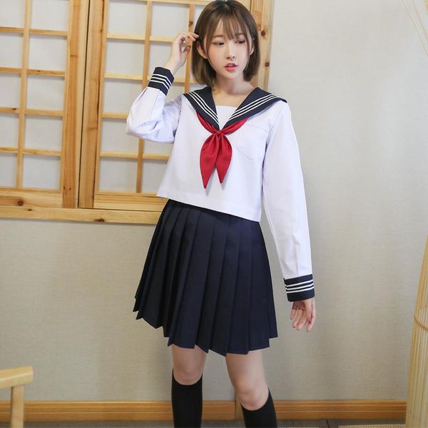 clothing sets white three lines japanese school uniform college high girls student uniforms sailor suit pleated skirt
clothing sets white three lines japanese school uniform college high girls student uniforms sailor suit pleated skirt