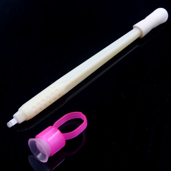 yellow handle disposable microblading hand tool with 18u blade .pigment brush and sponge cups
yellow handle disposable microblading hand tool with 18u blade .pigment brush and sponge cups
