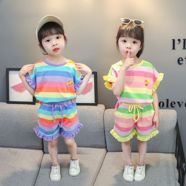 2021 new children summer loose striped t-shirts + suit shorts for girls baby clothes casual sets 3f0t, White
2021 new children summer loose striped t-shirts + suit shorts for girls baby clothes casual sets 3f0t, White