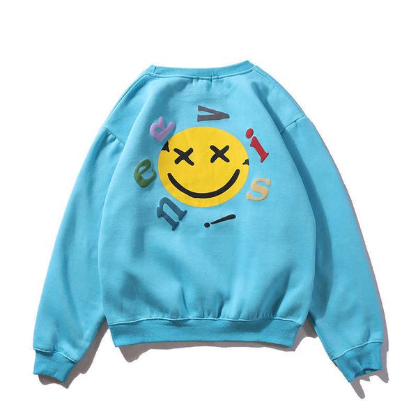 2021autumn and winter new smiley face printed round collar sweater loose and versatile men's pullover and velvet sweater, White;black
2021autumn and winter new smiley face printed round collar sweater loose and versatile men's pullover and velvet sweater, White;black