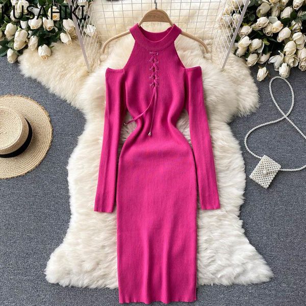 casual dresses kusahiki women sweater dress korean stretch slim bodycon strapless long sleeve halter vestidos mujer 6k805, Black;gray
casual dresses kusahiki women sweater dress korean stretch slim bodycon strapless long sleeve halter vestidos mujer 6k805, Black;gray