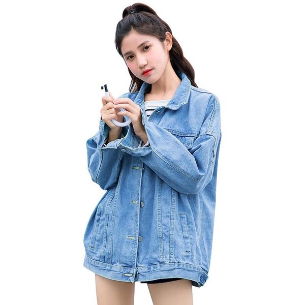 women's jackets spring autumn denim jacket womens vintage blue jeans long sleeve oversized coats ladies girls loose, Black;brown
women's jackets spring autumn denim jacket womens vintage blue jeans long sleeve oversized coats ladies girls loose, Black;brown
