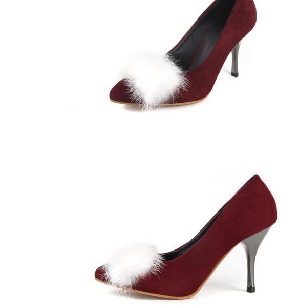 women's shoes in spring and autumn high fine heel pointed end suede @277, Black
women's shoes in spring and autumn high fine heel pointed end suede @277, Black