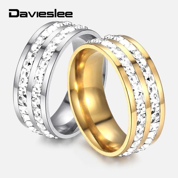 wedding rings double row cz ring for men women stainless steel silver gold couples band iced out lovers gift jewelry 4/8mm lkrm42, Slivery;golden
wedding rings double row cz ring for men women stainless steel silver gold couples band iced out lovers gift jewelry 4/8mm lkrm42, Slivery;golden