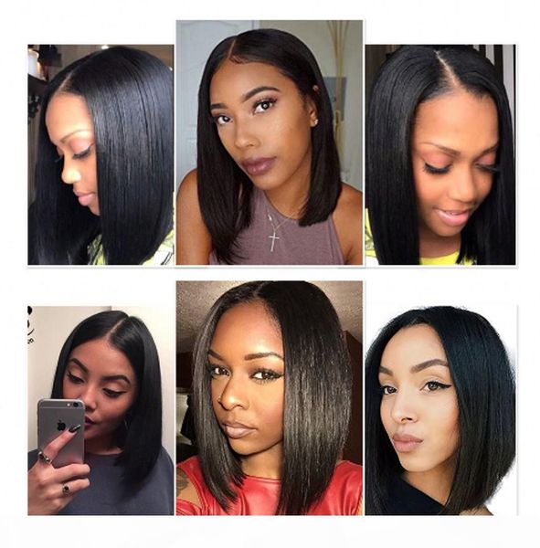 pre plucked human hair wigs bleached knots straight lace front bob wigs virgin short peruvian hair wigs, Black;brown
pre plucked human hair wigs bleached knots straight lace front bob wigs virgin short peruvian hair wigs, Black;brown
