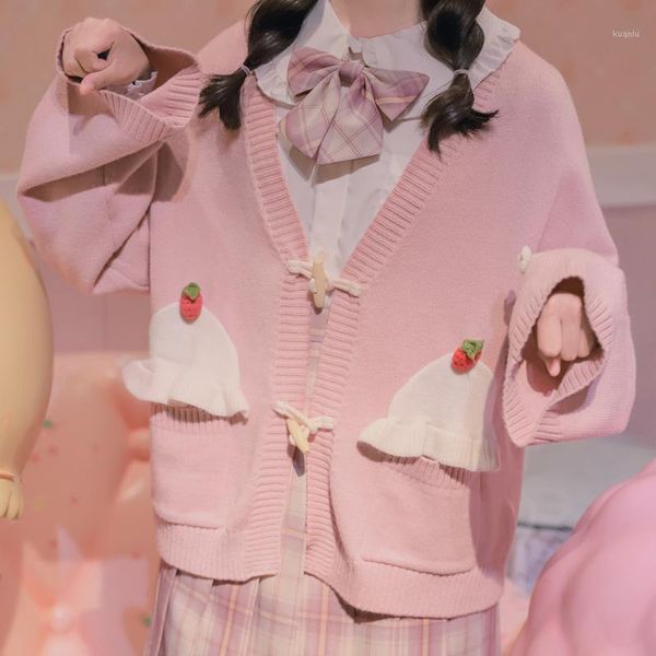 women's knits & tees sweet kawaii soft girls lolita cardigan japanese cute strawberry pattern long sleeve women sweater female outerwea, White
women's knits & tees sweet kawaii soft girls lolita cardigan japanese cute strawberry pattern long sleeve women sweater female outerwea, White