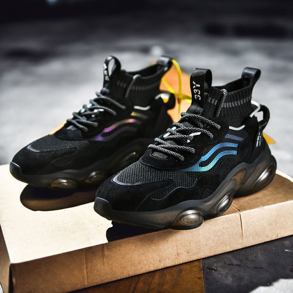men's autumn and winter 2021 sports leisure running coconut versatile high dad men's sho, Black
men's autumn and winter 2021 sports leisure running coconut versatile high dad men's sho, Black