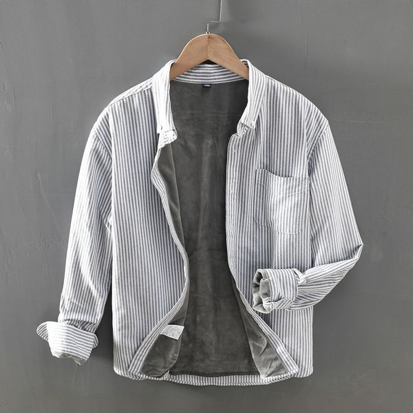 2021 new winter long sleeves striped flannel shirts comfortable thick blouse male casual clothes dj9k, White
2021 new winter long sleeves striped flannel shirts comfortable thick blouse male casual clothes dj9k, White