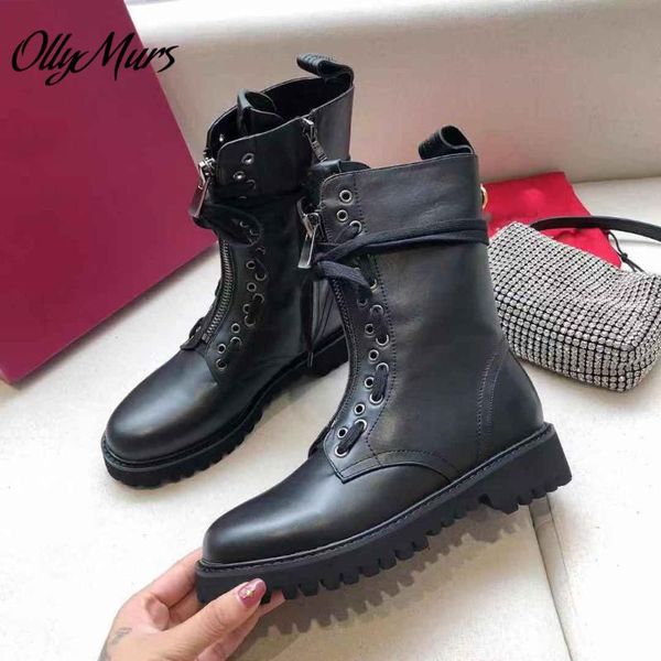 boots ollymurs genuine leather lace up ankle round toe thick heel shoes women zapatos mujer, Black
boots ollymurs genuine leather lace up ankle round toe thick heel shoes women zapatos mujer, Black