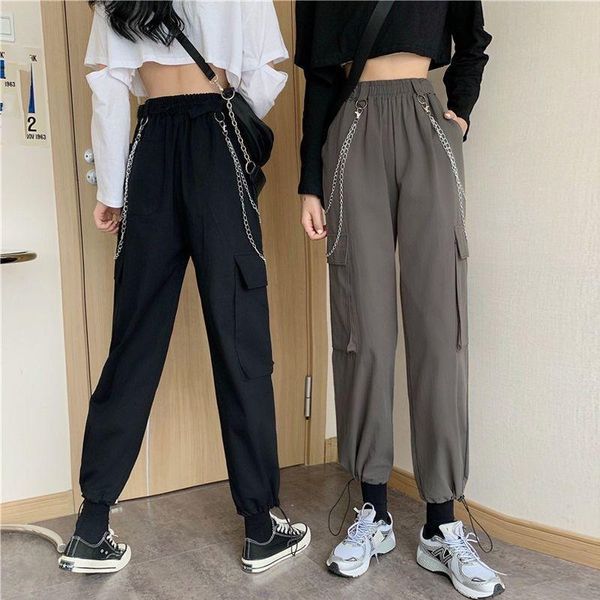 women's pants & capris cargo women girls boyfriend gothic ankle banded pant korean fashion punk chain slim techwear hip-hop cool overal, Black;white
women's pants & capris cargo women girls boyfriend gothic ankle banded pant korean fashion punk chain slim techwear hip-hop cool overal, Black;white