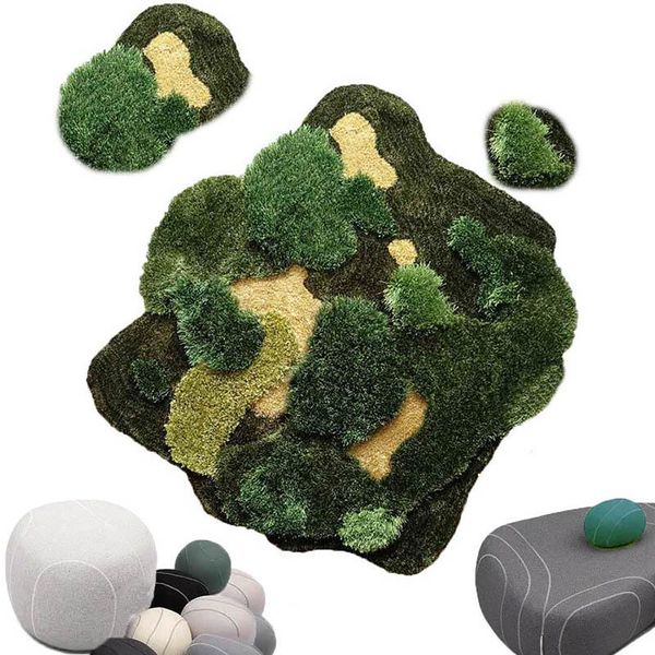green forest moss carpet children room handmade area rug decorative creative floor mat
green forest moss carpet children room handmade area rug decorative creative floor mat