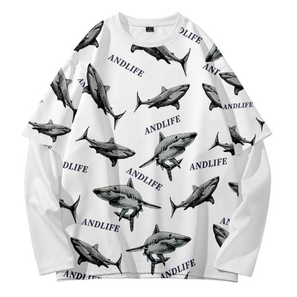 men's hoodies & sweatshirts marine life street shooting fashion trend youth summer 3d digital round neck fake two sweaters, Black
men's hoodies & sweatshirts marine life street shooting fashion trend youth summer 3d digital round neck fake two sweaters, Black