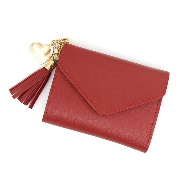 women simple short wallet tassel coin purse card holders handbag carteira short mini pu leather bags female dames portemonnee#40, Red;black
women simple short wallet tassel coin purse card holders handbag carteira short mini pu leather bags female dames portemonnee#40, Red;black