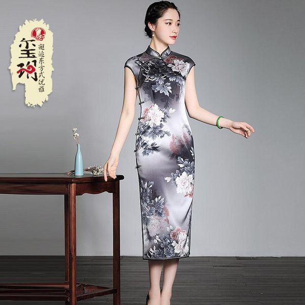 mulberry silk fashion cheongsam skirt even shoulder sleeve dresses restoring ancient ways of cultivate morality dress, Red
mulberry silk fashion cheongsam skirt even shoulder sleeve dresses restoring ancient ways of cultivate morality dress, Red