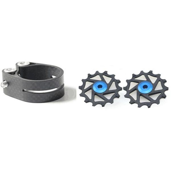 tools 1 pcs carbon fibre bike seatpost clamp 31.8mm & pair 14t mountain road resin ceramic bearing jockey wheel
tools 1 pcs carbon fibre bike seatpost clamp 31.8mm & pair 14t mountain road resin ceramic bearing jockey wheel