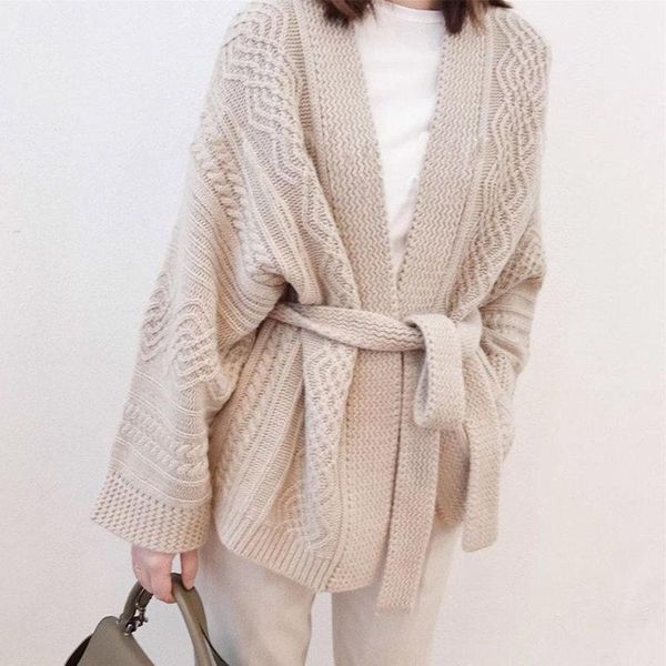 women's sweaters litvriyh sashes cardigan women sweater thick loose knitted long sleeve warm camel female jumper v-neck, White;black
women's sweaters litvriyh sashes cardigan women sweater thick loose knitted long sleeve warm camel female jumper v-neck, White;black