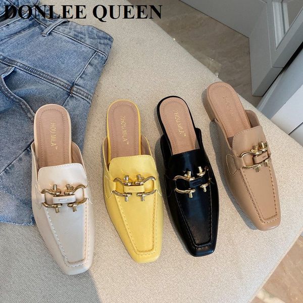 closed toe mules shoes women flat heel slippers brand metal buckle slip on slides casual loafers fashion shoes zapatillas mujer, Black
closed toe mules shoes women flat heel slippers brand metal buckle slip on slides casual loafers fashion shoes zapatillas mujer, Black