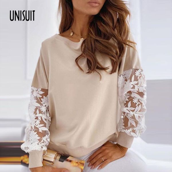 women's blouses & shirts women o-neck patchwork sweatshirt blusa casual embroidery flower lace shirt blouse 2021 autumn long sleeve lad, White
women's blouses & shirts women o-neck patchwork sweatshirt blusa casual embroidery flower lace shirt blouse 2021 autumn long sleeve lad, White