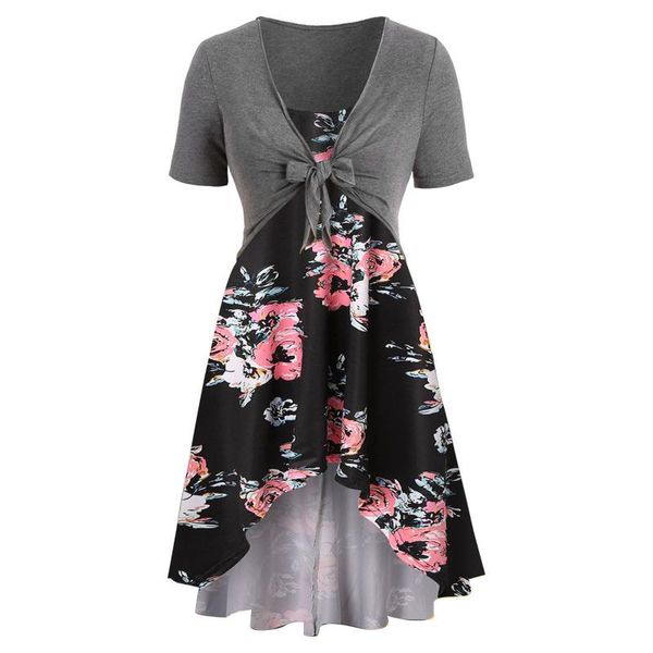 casual dresses summer short sleeve dress women bownot bandage floral print mini ladies asymmetrical vestidos verano #g2, Black;gray
casual dresses summer short sleeve dress women bownot bandage floral print mini ladies asymmetrical vestidos verano #g2, Black;gray