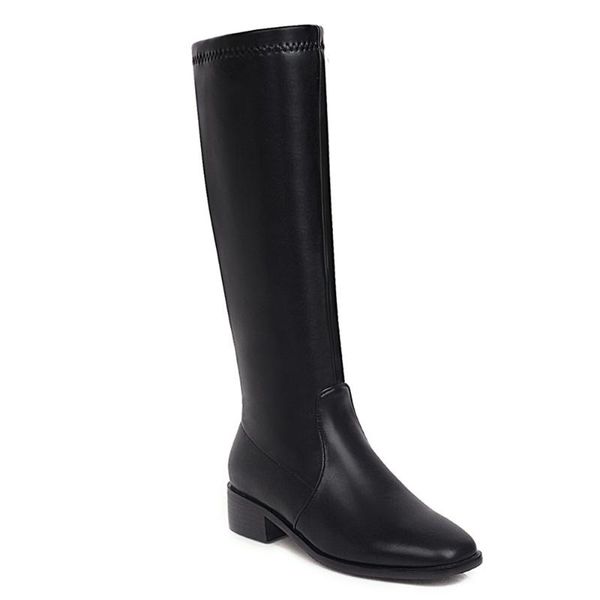 boots oversized square toe thick heel microfiber nappa pattern brown knee-length side zipper autumn winter women's shoes, Black
boots oversized square toe thick heel microfiber nappa pattern brown knee-length side zipper autumn winter women's shoes, Black