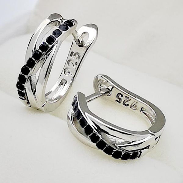hoop & huggie fashion silver plated black crystal zircon earrings stone cross wedding jewelry gifts for women, Golden;silver
hoop & huggie fashion silver plated black crystal zircon earrings stone cross wedding jewelry gifts for women, Golden;silver
