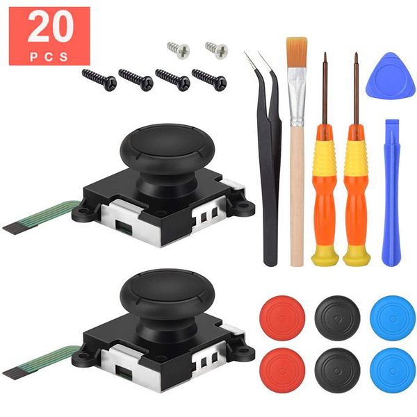 20pcs/set 3d joystick replacement for switch joycon analog thumb stick joy con controller repair tool kit game controllers & joysti joystick
20pcs/set 3d joystick replacement for switch joycon analog thumb stick joy con controller repair tool kit game controllers & joysti joystick