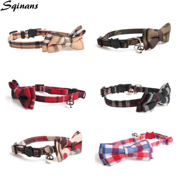 dog collars & leashes sqinans pet cat collar pu plaid bowknot collares with ring bell puppy cats adjustable necklace for small dogs
dog collars & leashes sqinans pet cat collar pu plaid bowknot collares with ring bell puppy cats adjustable necklace for small dogs